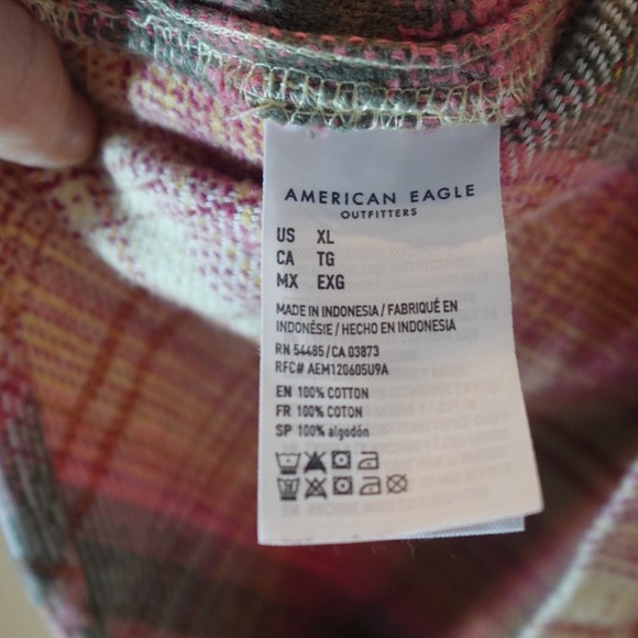 American Eagle Outfitters Women’s Oversized Flannel Shirt XL - Picture 13 of 13